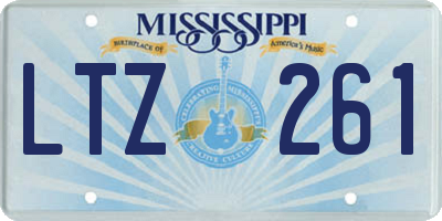MS license plate LTZ261