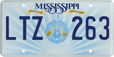 MS license plate LTZ263