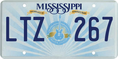 MS license plate LTZ267