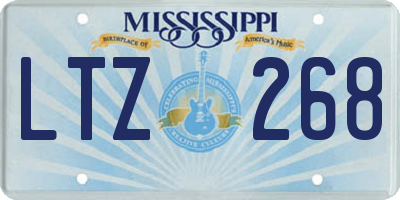 MS license plate LTZ268