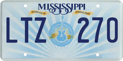 MS license plate LTZ270