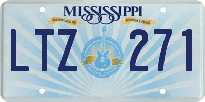 MS license plate LTZ271