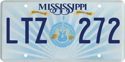 MS license plate LTZ272