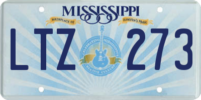 MS license plate LTZ273