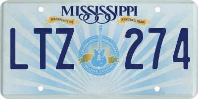 MS license plate LTZ274