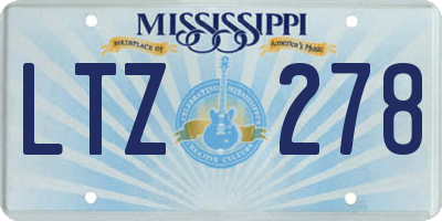 MS license plate LTZ278