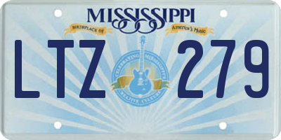 MS license plate LTZ279