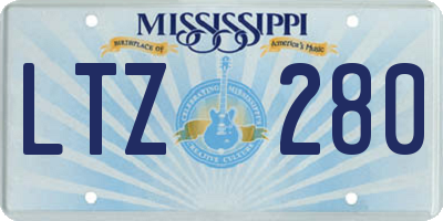 MS license plate LTZ280
