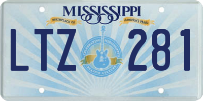 MS license plate LTZ281