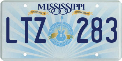 MS license plate LTZ283