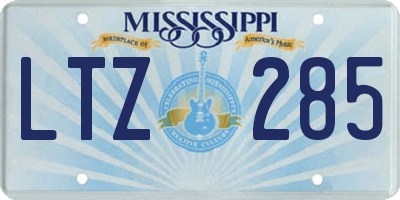 MS license plate LTZ285