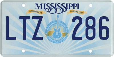 MS license plate LTZ286
