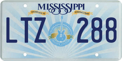MS license plate LTZ288