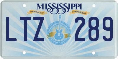 MS license plate LTZ289