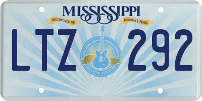 MS license plate LTZ292