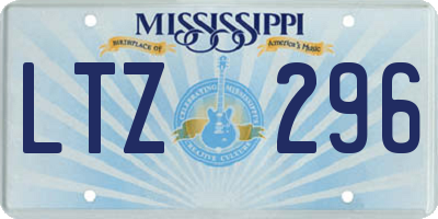 MS license plate LTZ296