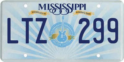 MS license plate LTZ299