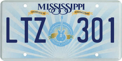 MS license plate LTZ301