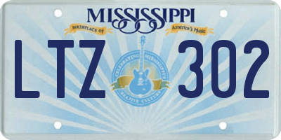 MS license plate LTZ302