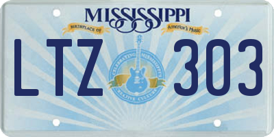 MS license plate LTZ303