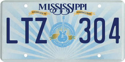 MS license plate LTZ304