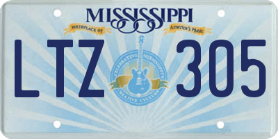 MS license plate LTZ305