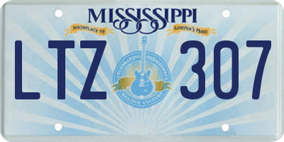 MS license plate LTZ307