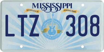 MS license plate LTZ308