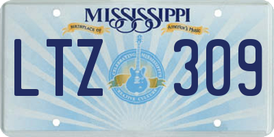 MS license plate LTZ309