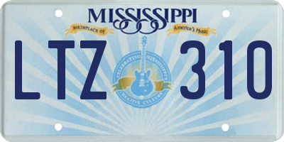 MS license plate LTZ310