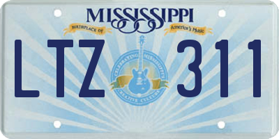 MS license plate LTZ311