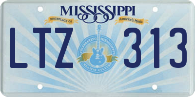 MS license plate LTZ313