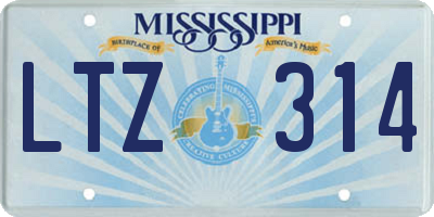 MS license plate LTZ314