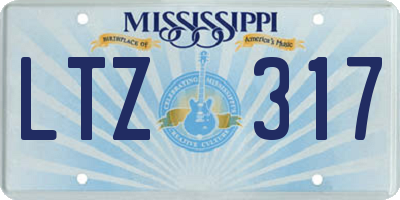 MS license plate LTZ317