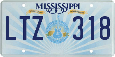 MS license plate LTZ318