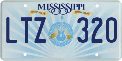 MS license plate LTZ320