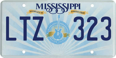 MS license plate LTZ323