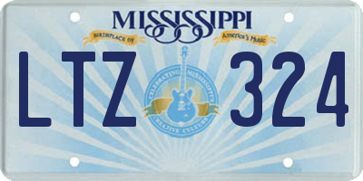 MS license plate LTZ324