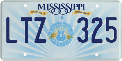 MS license plate LTZ325