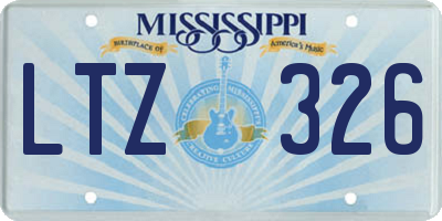 MS license plate LTZ326