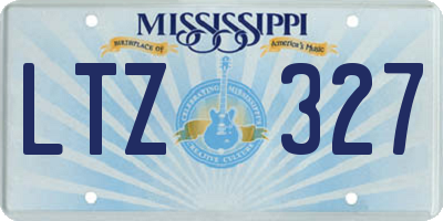 MS license plate LTZ327