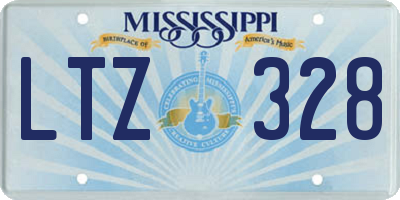 MS license plate LTZ328