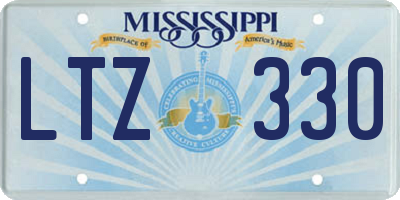 MS license plate LTZ330
