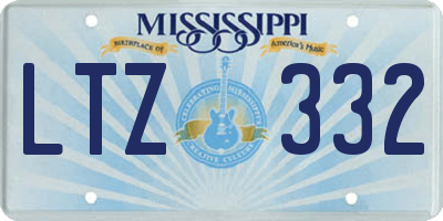 MS license plate LTZ332