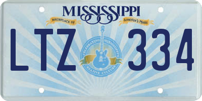 MS license plate LTZ334
