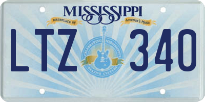 MS license plate LTZ340