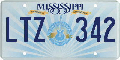 MS license plate LTZ342