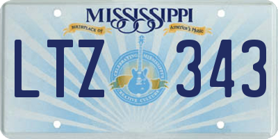 MS license plate LTZ343