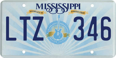 MS license plate LTZ346