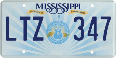 MS license plate LTZ347